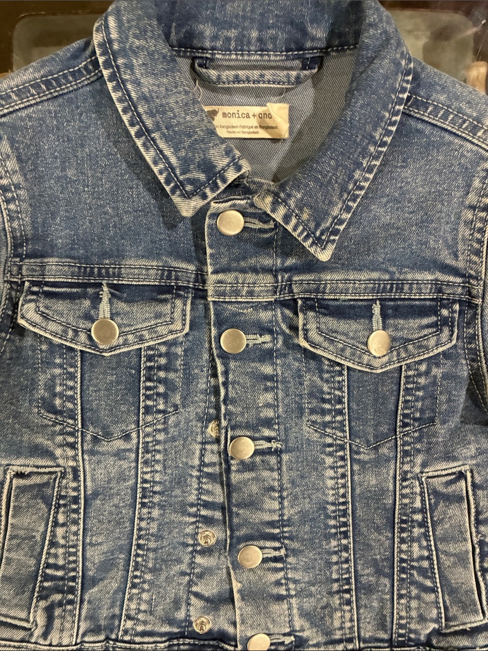 Monica + Andy Kids' Washed Blue Denim Jacket